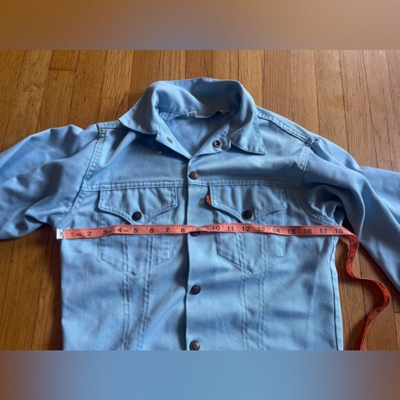 70s Vintage Levi’s Orange Tab Baby Blue Denim Jacket - Picture 8 of 11
